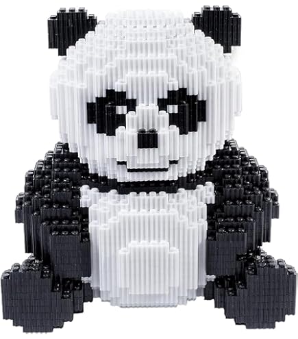 Amazon.com: Larcele Panda Micro Building Blocks Animal Mini